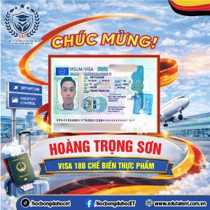 🎉🔥 CHÚC MỪNG HOÀNG TRỌNG SƠN – VISA 18B CBTP ĐỨC ĐÃ VỀ TAY! 🇩🇪