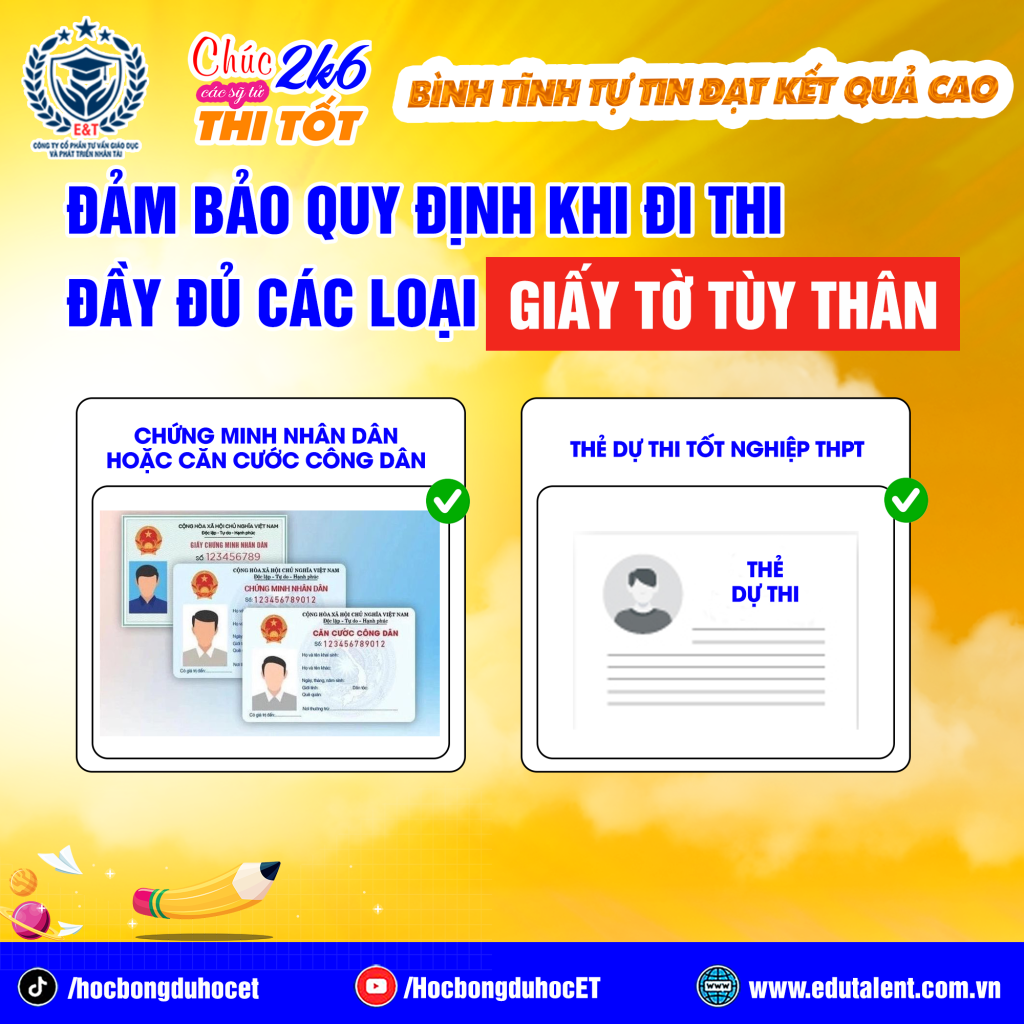 NHỮNG LƯU Ý QUAN TRỌNG TRƯỚC KỲ THI TỐT NGHIỆP THPT 2024 TEEN 2K6
