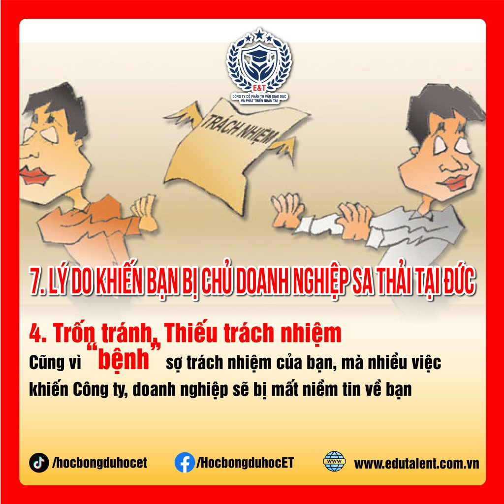 7 LÝ DO KHIẾN BẠN BỊ CHỦ DOANH NGHIỆP SA THẢI KHI DU HỌC NGHỀ TẠI ĐỨC