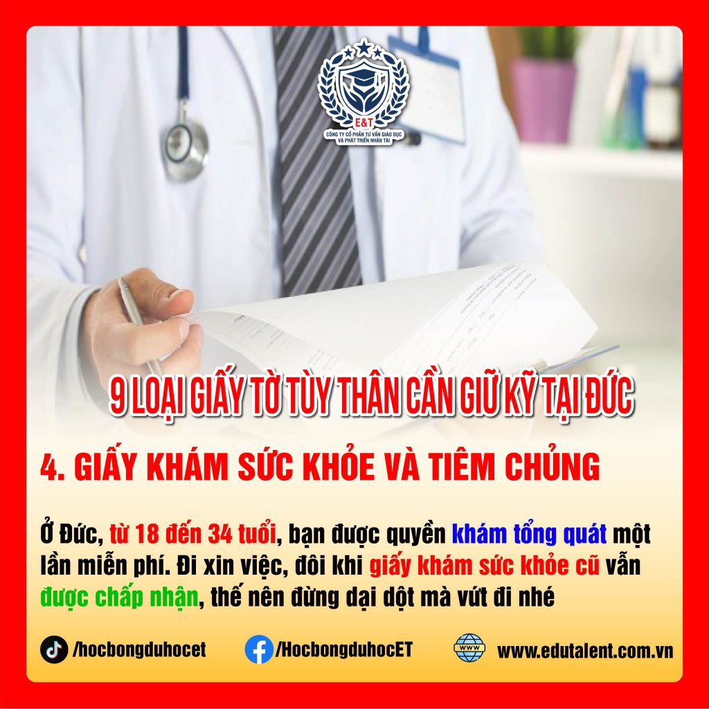 9 LOẠI GIẤY TỜ TÙY THÂN CẦN LƯU GIỮ CẨN THẬN KHI Ở ĐỨC