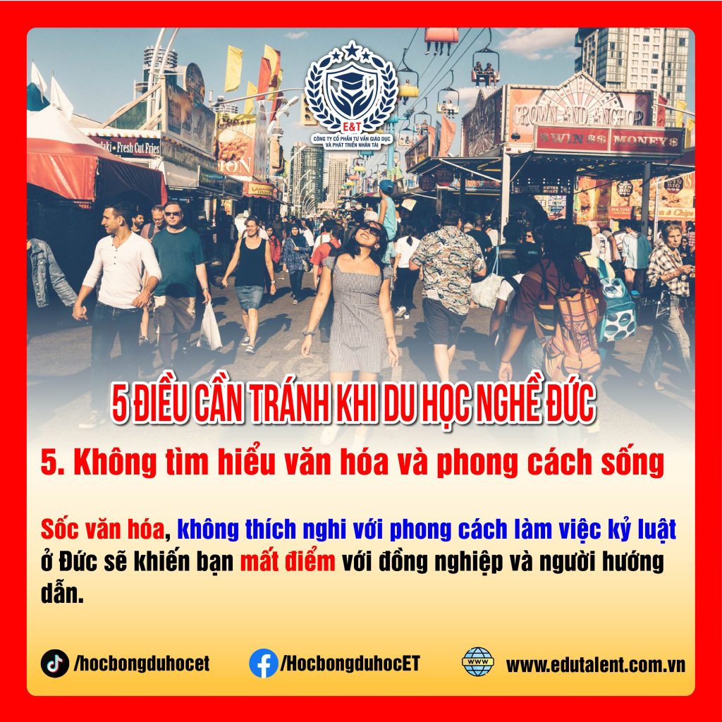 5 CẦN TRÁNH ĐIỀU GÌ KHI ĐI DU HỌC NGHỀ ĐỨC?