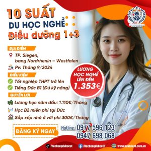 NEW 10 SUẤT DU HỌC NGHỀ ĐIỀU DƯỠNG