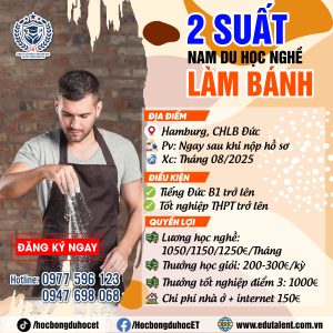 🥖 HAMBURG 2 SUẤT NAM DU HỌC NGHỀ LÀM BÁNH MỲ TẠI CHLB ĐỨC