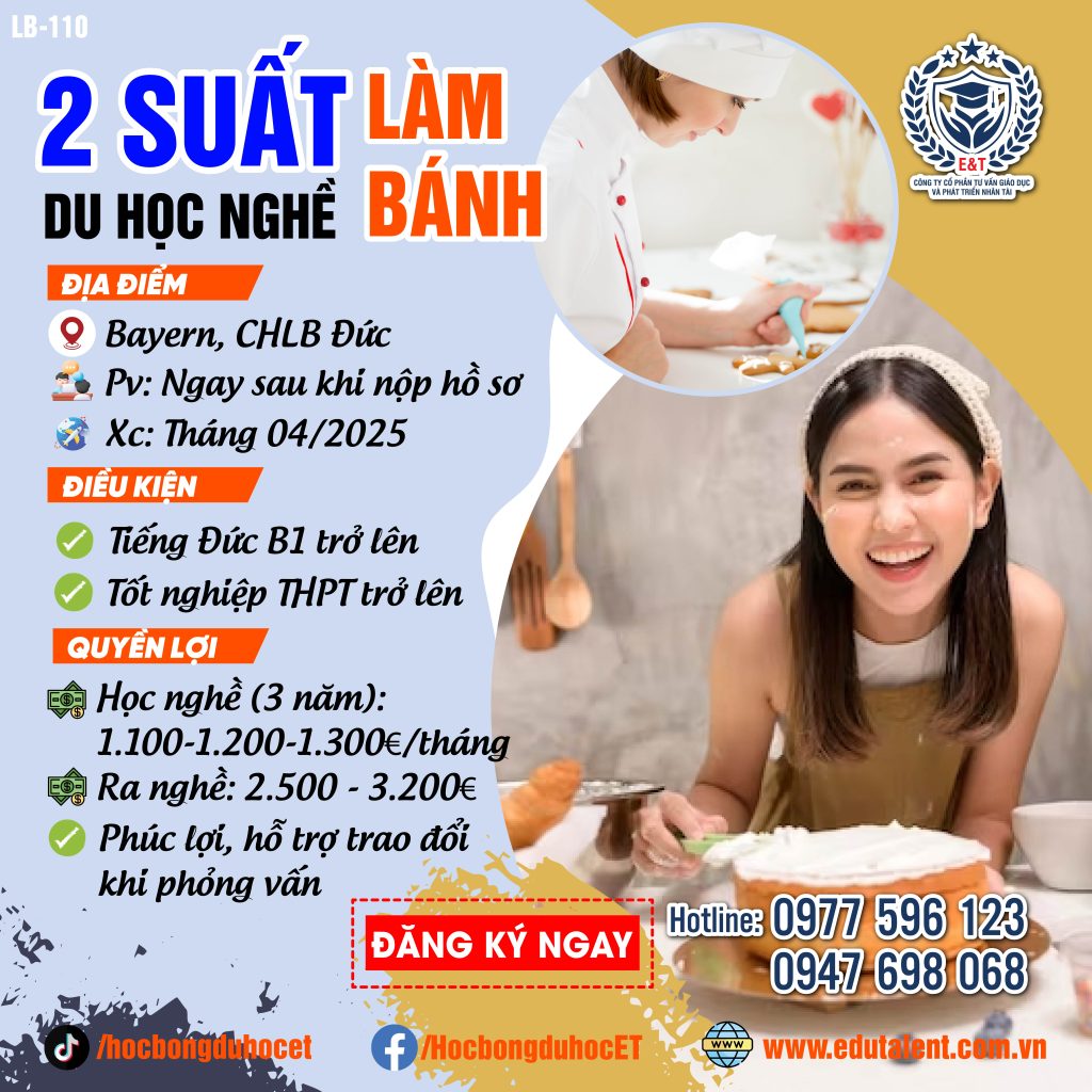 BANG BAYERN 2 SUẤT DU HỌC NGHỀ LÀM BÁNH