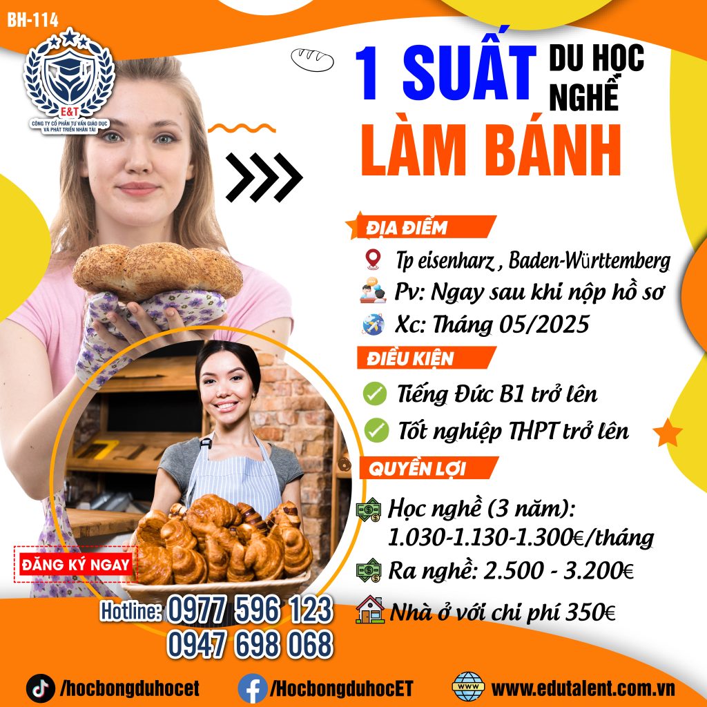 BANG BADEN-WÜRTTEMBERG 1 SUẤT DU HỌC NGHỀ LÀM BÁNH