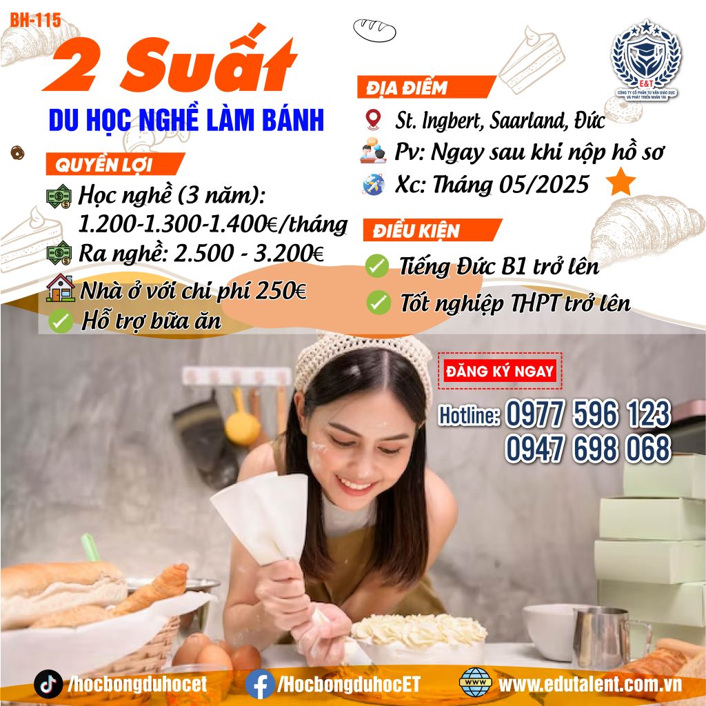 St. Ingbert, Saarland 2 SUẤT DU HỌC NGHỀ LÀM BÁNH