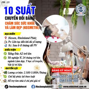 Hessen, Rheinland Pfalz 10 SUẤT CHUYỂN ĐỔI BẰNG CHĂM SÓC SỨC KHỎE LÀM ĐẸP TẠI CHLB ĐỨC