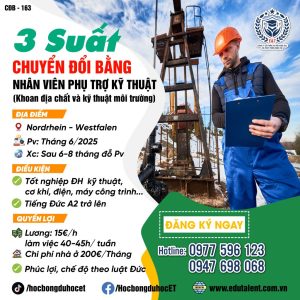 Nordrhein - Westfalen, 3 SUẤT NHÂN VIÊN PHỤ TRỢ KỸ THUẬT