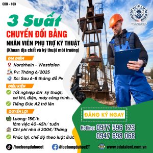 Nordrhein - Westfalen, 3 SUẤT NHÂN VIÊN PHỤ TRỢ KỸ THUẬT