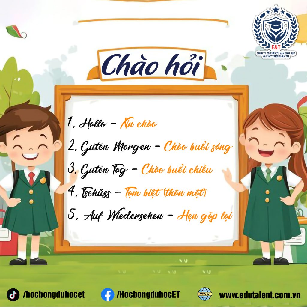 HỌC TIẾNG ĐỨC HÀNG NGÀY CÙNG HỌC BỔNG DU HỌC E&T