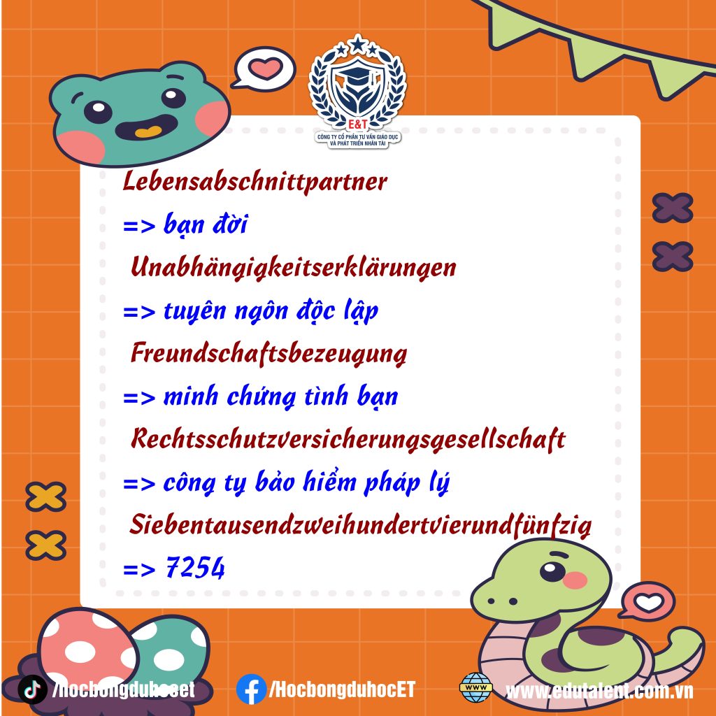 🇩🇪 20 TỪ TIẾNG ĐỨC DÀI NHƯ THỜI GIAN BẠN HỌC B1 MÀ BẠN NÊN BIẾT!