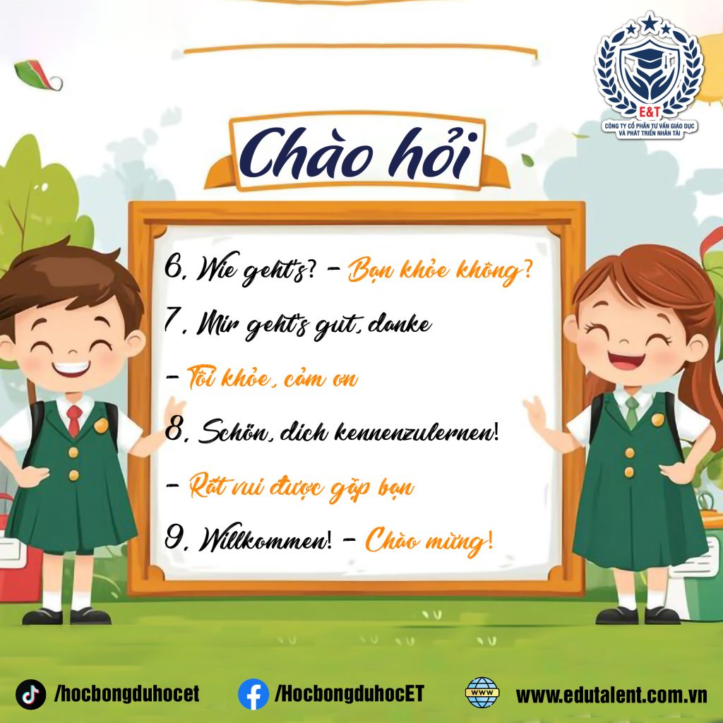 HỌC TIẾNG ĐỨC HÀNG NGÀY CÙNG HỌC BỔNG DU HỌC E&T