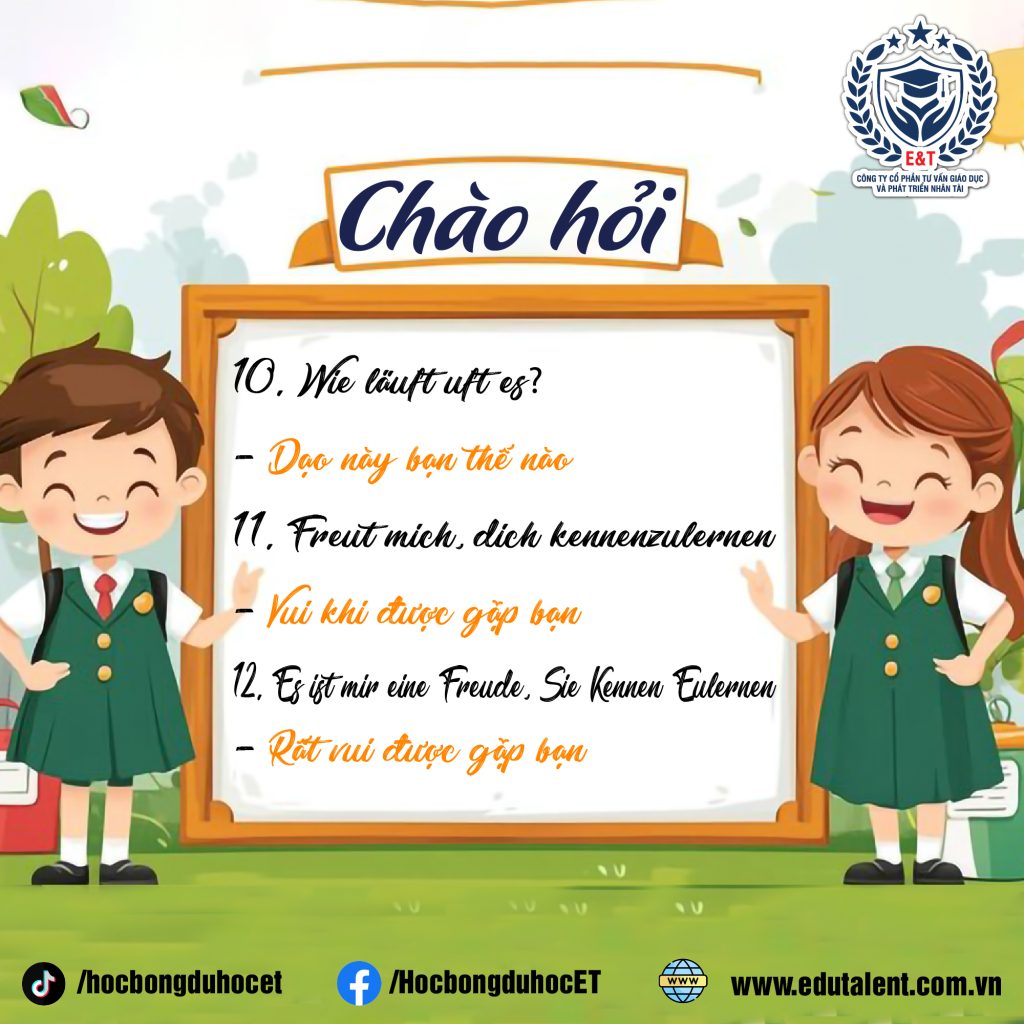 HỌC TIẾNG ĐỨC HÀNG NGÀY CÙNG HỌC BỔNG DU HỌC E&T