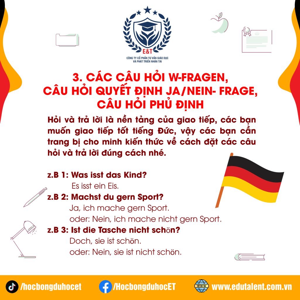 HỌC TIẾNG ĐỨC CÙNG DU HỌC E&T - TỔNG HỢP NGỮ PHÁP ĐỂ ĐỖ A1