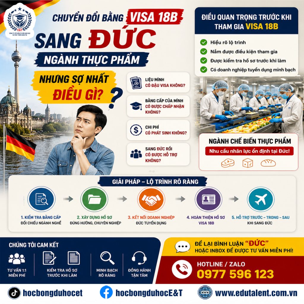 🇩🇪 MUỐN ĐI ĐỨC NGÀNH THỰC PHẨM NHƯNG SỢ NHẤT ĐIỀU GÌ?