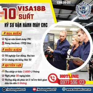 Tuyển Dụng 10 Kỹ Sư Vận Hành Máy CNC Tại Bang Sachsen, Đức – Diện Visa 18B