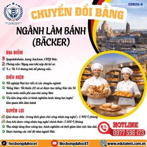 🇩🇪 CHUYỂN ĐỔI BẰNG VISA 18B ĐỨC NGÀNH LÀM BÁNH (BÄCKER)