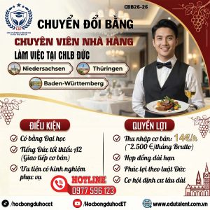 Chuyển Đổi Bằng Đại Học Sang Chuyên Viên Nhà Hàng Đức: Cơ Hội Thu Nhập Cao & Định Cư Lâu Dài