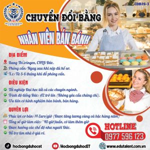 🔔 THÔNG BÁO TUYỂN DỤNG CHƯƠNG TRÌNH 18B – NHÂN VIÊN BÁN BÁNH TẠI CHLB ĐỨC 🔔