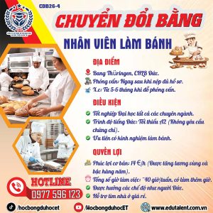 CHƯƠNG TRÌNH CHUYỂN ĐỔI BẰNG ĐỨC 18B – NHÂN VIÊN LÀM BÁNH (BÄCKER) 🇩🇪
