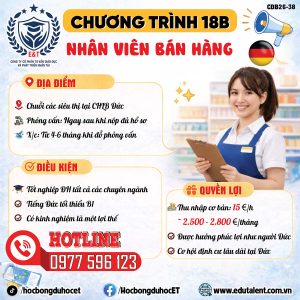 Chương Trình 18B – Nhân Viên Bán Hàng Tại Đức