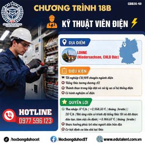 Tuyển Dụng Kỹ Thuật Viên Điện Đức Diện Visa 18B – Thu Nhập Hấp Dẫn Tại Lohne, Niedersachsen