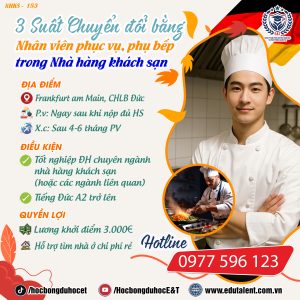 Frankfurt am Main, 3 SUẤT NHÂN VIÊN PHỤ BẾP, ĐẦU BẾP (CHỦ VIỆT)