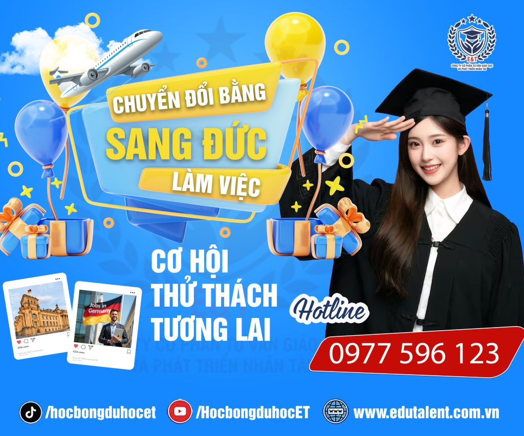 CHUYỂN ĐỔI BẰNG – BAY SANG ĐỨC – LÀM VIỆC NGAY