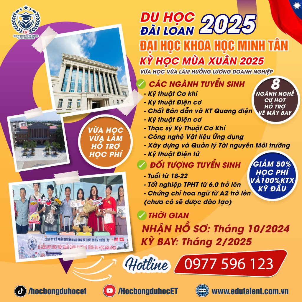 TRƯỜNG ĐẠI HỌC KHOA HỌC KỸ THUẬT MINH TÂN TS KỲ THÁNG 2/2025.