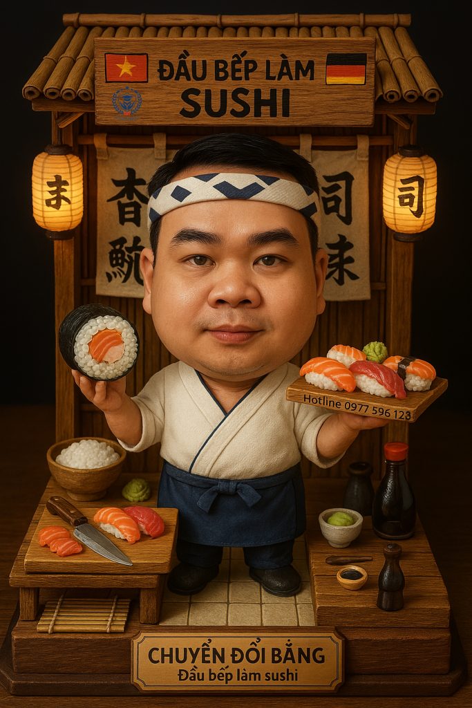 NHÀ HÀNG SUSHI TẠI ĐỨC CHUYỂN ĐỔI BẰNG ĐẦU BẾP SUSHI
