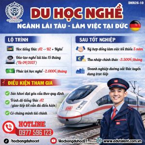 🚆 Tuyển Sinh Du Học Nghề Ngành Lái Tàu – Làm Việc Tại Đức 🇩🇪 (Chỉ 3 Suất)