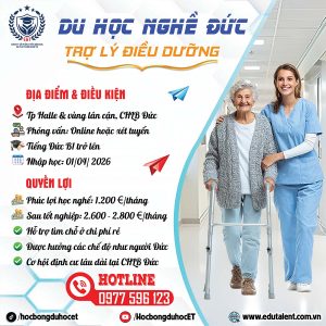 🇩🇪 [HOT] TUYỂN SINH DU HỌC NGHỀ ĐỨC 2026: CHƯƠNG TRÌNH TRỢ LÝ ĐIỀU DƯỠNG TẠI HALLE