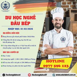 Du học nghề Đầu bếp Đức 2026 – Khởi nghiệp Châu Âu!
