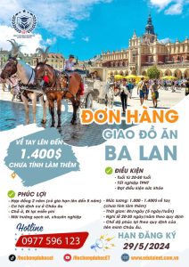 CƠ HỘI VIỆC LÀM TẠI BALAN - ĐƠN HÀNG GIAO ĐỒ ĂN