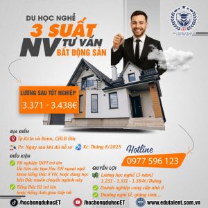 Köln và Bonn, 3 SUẤT DU HỌC NGHỀ NHÂN VIÊN TƯ VẤN BẤT ĐỘNG SẢN