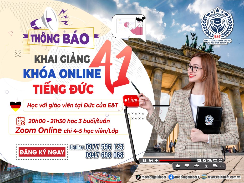  KHAI GIẢNG KHÓA TIẾNG ĐỨC ONLINE - CHẠM TỚI ƯỚC MƠ