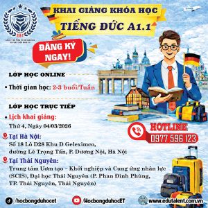 HỌC ONLINE & TRỰC TIẾP TẠI HÀ NỘI, THÁI NGUYÊN