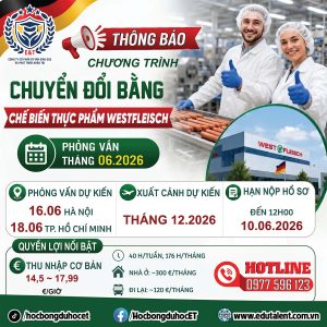 CHƯƠNG TRÌNH CHUYỂN ĐỔI BẰNG CHẾ BIẾN THỰC PHẨM WESTFLEISCH