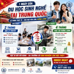 🎥 1 NGÀY CỦA DU HỌC SINH NGHỀ TẠI TRUNG QUỐC – LỘ TRÌNH THỰC TẾ