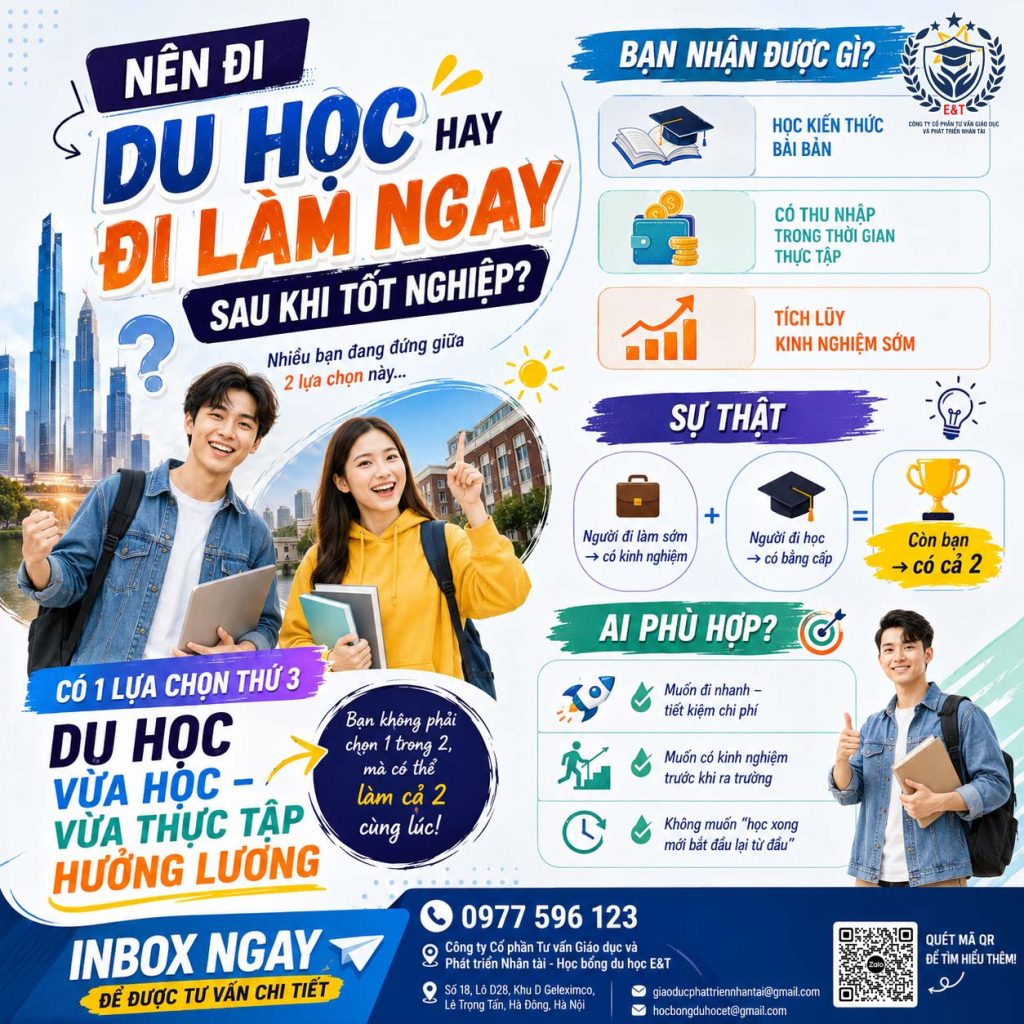 🤔 NÊN ĐI DU HỌC HAY ĐI LÀM NGAY SAU KHI TỐT NGHIỆP?