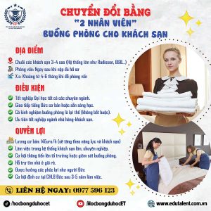 TRỞ THÀNH CHUYÊN GIA BUỒNG PHÒNG TẠI ĐỨC (3-4 SAO)
