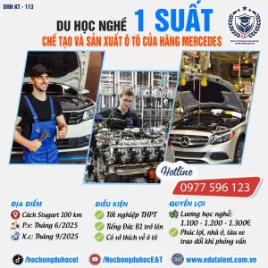 1 Cơ Hội Vàng: Du Học Nghề Tại Xưởng Ô Tô Mercedes