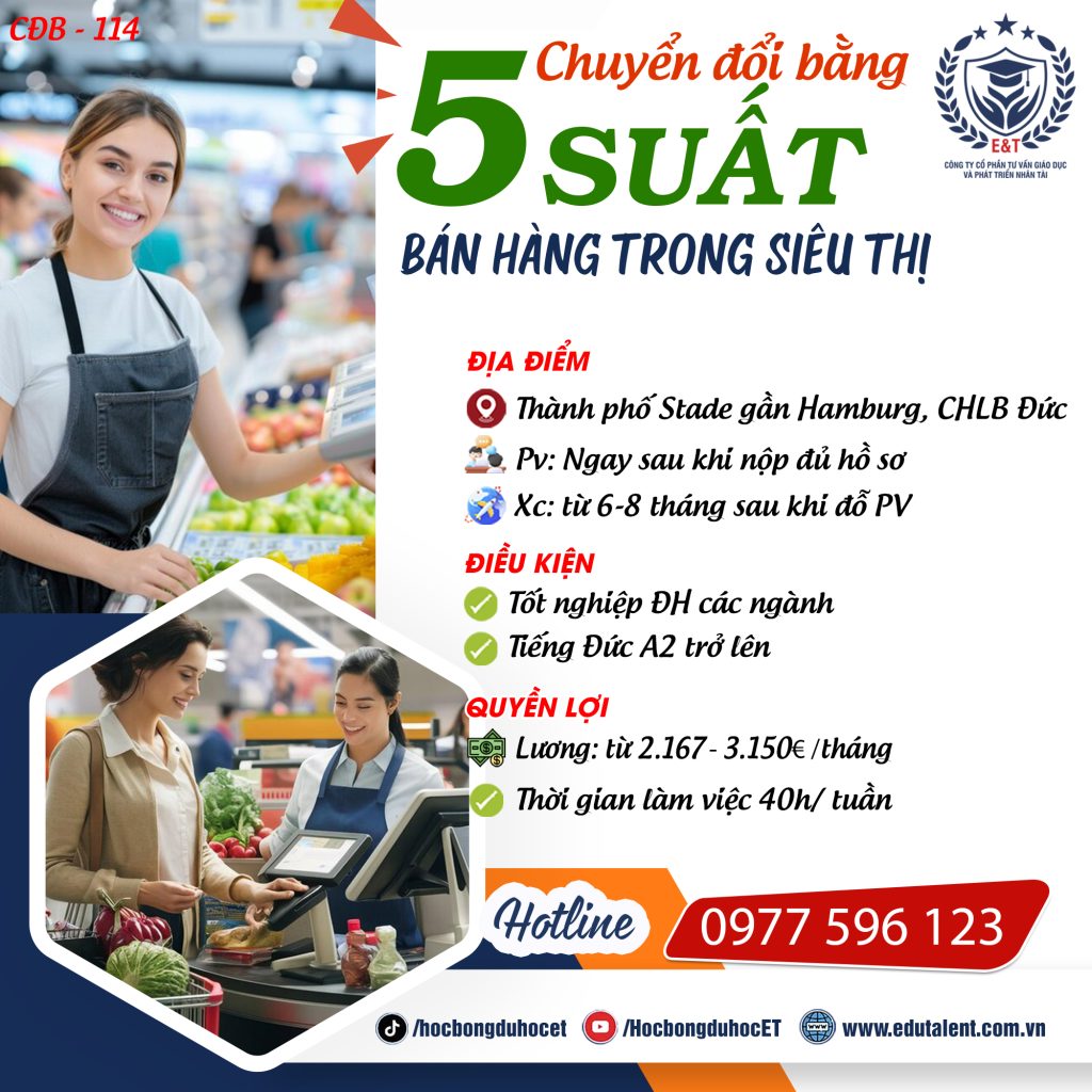 THÀNH PHỐ STADE, 5 SUẤT CHUYỂN ĐỔI BẰNG BÁN HÀNG TRONG SIÊU THỊ