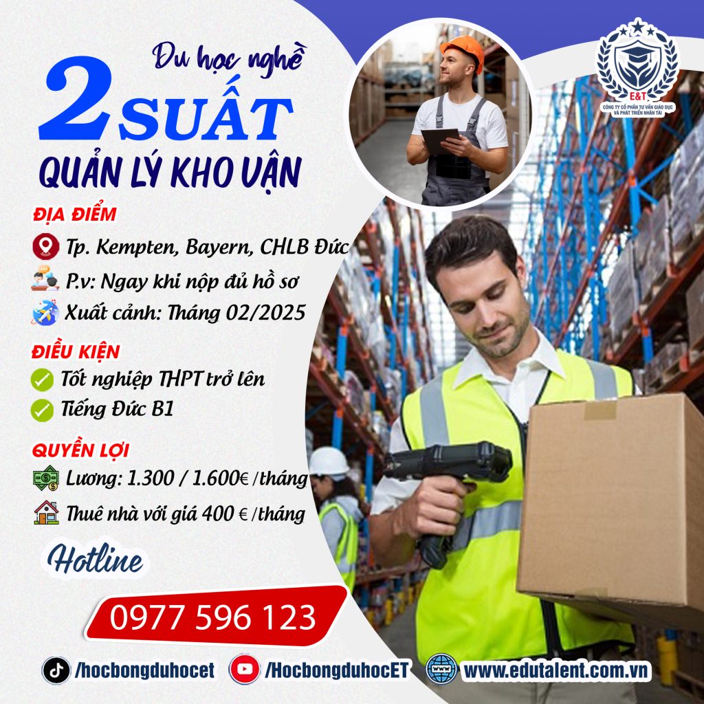Thành phố Kempten, Bang Bayern, 2 SUẤT DU HỌC NGHỀ KHO VẬN