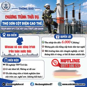 🇩🇪 TUYỂN DỤNG THỢ SƠN CỘT ĐIỆN CAO THẾ TẠI CHLB ĐỨC – CHƯƠNG TRÌNH THỜI VỤ 8 THÁNG THU NHẬP HẤP DẪN