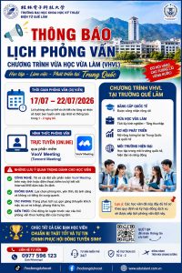 LỊCH PHỎNG VẤN CHƯƠNG TRÌNH VỪA HỌC VỪA LÀM