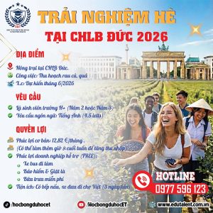 TRẢI NGHIỆM HÈ TẠI CHLB ĐỨC 2026 – CƠ HỘI VÀNG CHO SINH VIÊN H+