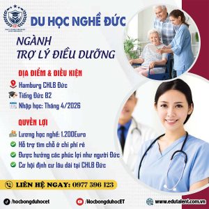 🇩🇪 DU HỌC NGHỀ ĐỨC NGÀNH TRỢ LÝ ĐIỀU DƯỠNG