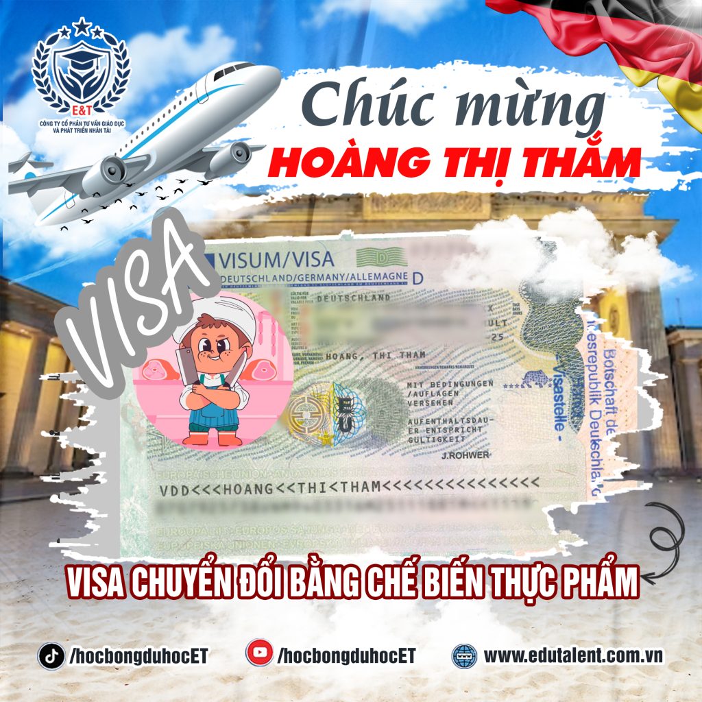 TIN VUI ĐẦU THÁNG – VISA CHUYỂN ĐỔI BẰNG NGÀNH CHẾ BIẾN THỰC PHẨM ĐÃ VỀ TAY