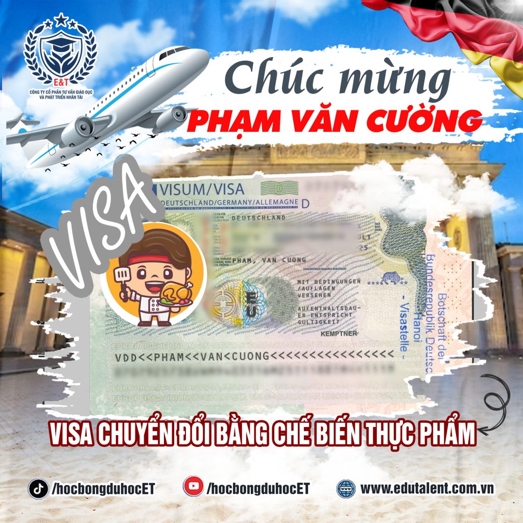 TIN VUI ĐẦU THÁNG – VISA CHUYỂN ĐỔI BẰNG NGÀNH CHẾ BIẾN THỰC PHẨM ĐÃ VỀ TAY